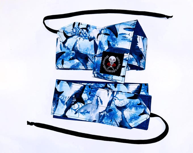 Sharks, Great White,  Wrist Wraps, WOD, Weightlifting, Athletic