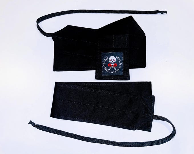 Black Wrist Wraps, WOD, Weightlifting, Athletic