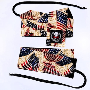 American Flag, Wrist Wrap, WOD, Weightlifting, Athletic, Military, Patriotic