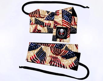 American Flag, Wrist Wrap, WOD, Weightlifting, Athletic, Military, Patriotic