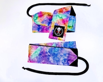 Tie Dye Wrist Wraps, WOD, Wrist Wraps Weightlifting, Tie-Dye