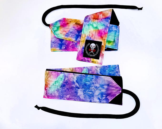 Tie Dye Wrist Wraps, WOD, Wrist Wraps Weightlifting, Tie-Dye
