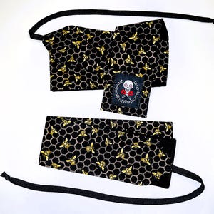 Bees, Honeycomb, Wrist Wraps, WOD, Weightlifting, Athletic