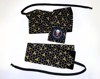 Bees, Honeycomb, Wrist Wraps, WOD, Weightlifting, Athletic