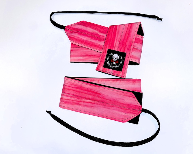 Pink Tie Dye Wrist Wraps, WOD, Wrist Wraps Weightlifting,