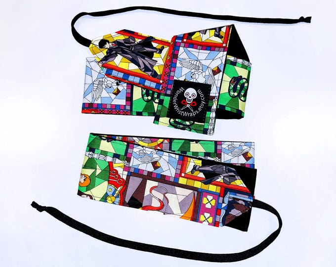 Harry Potter, Stainedglass, Wrist Wraps, WOD, Weightlifting, Athletic Hogwarts
