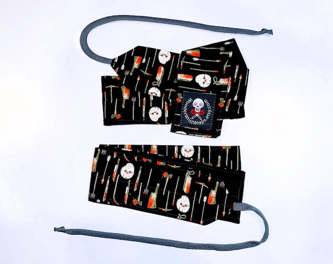 Halloween Michael Myers Wrist Wraps, WOD, Weightlifting, Athletic