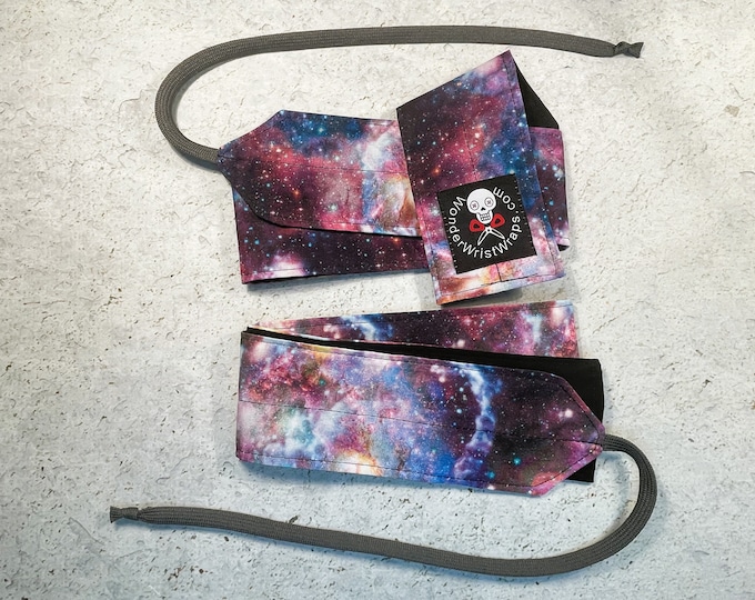 Space Galaxy, Wrist Wrap, WOD, Weightlifting, Athletic