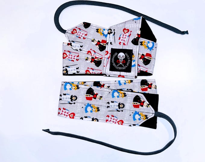 Alice in Wonderland Wrist Wraps, WOD, Weightlifting, Athletic