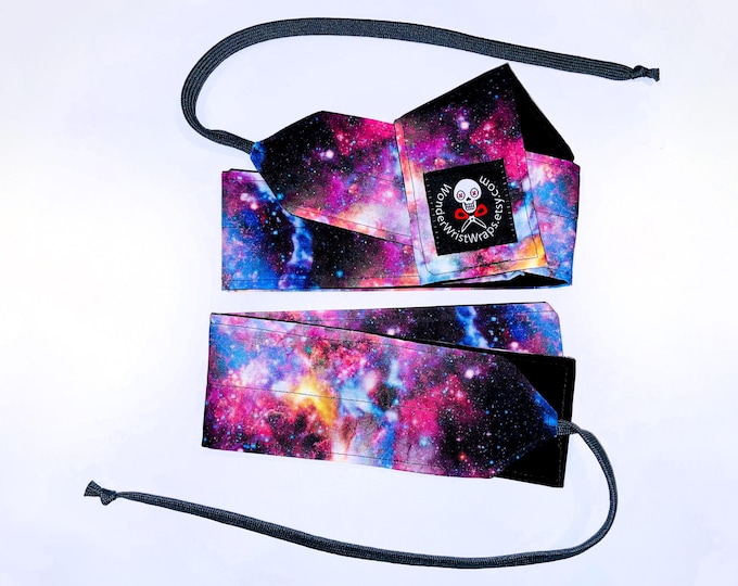 Space Galaxy, Wrist Wrap, WOD, Weightlifting, Athletic