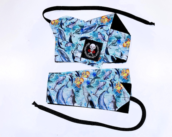 Whales, Sea Life,  Wrist Wraps, WOD, Weightlifting, Athletic
