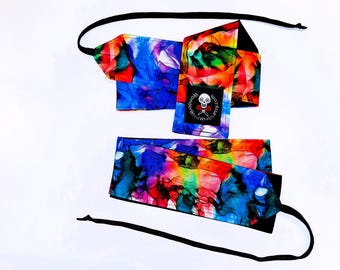 Watercolor Tie-Dye Wrist Wraps: Weightlifting WOD Support