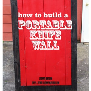 How To Build a Portable Knife Wall PDF for performers