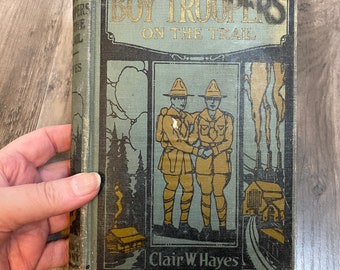 Boy Troopers of the Trail blank sketchbook upcycled