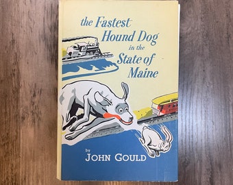 Fastest Hound Dog blank sketchbook upcycled