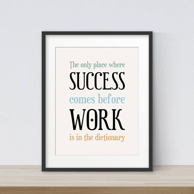 Inspirational Quote Office Decor Office Wall Art