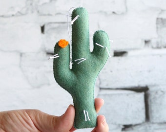 Cactus Ornament, Felt cactus ornament, Felt cactus, Christmas ornament, Felt ornament, Holiday gift, Ornament exchange, Desert ornament