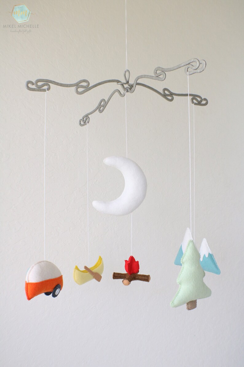 Camping Baby Mobile Campfire and Camper Mobile Outdoors Etsy UK