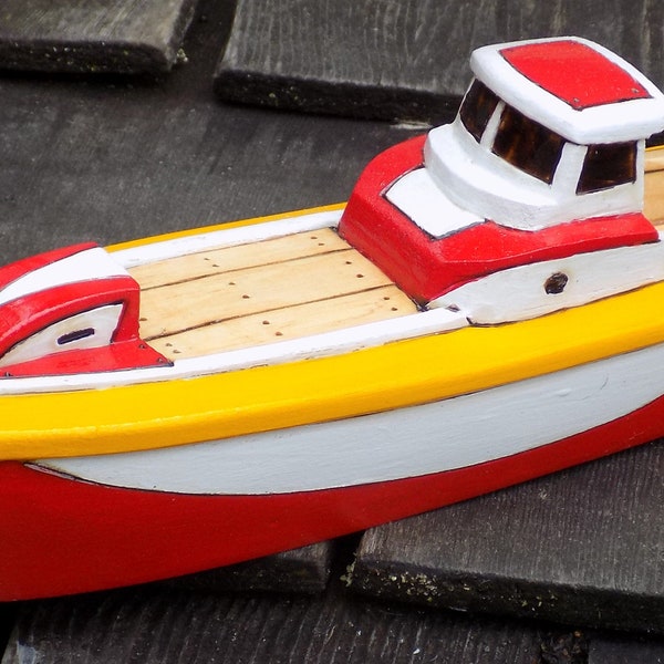 Wooden Toy Boat - Etsy