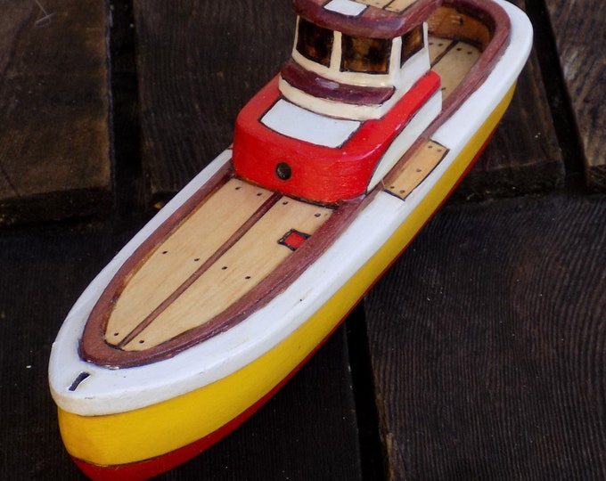 CEDAR Wooden Toy Boats Etsy
