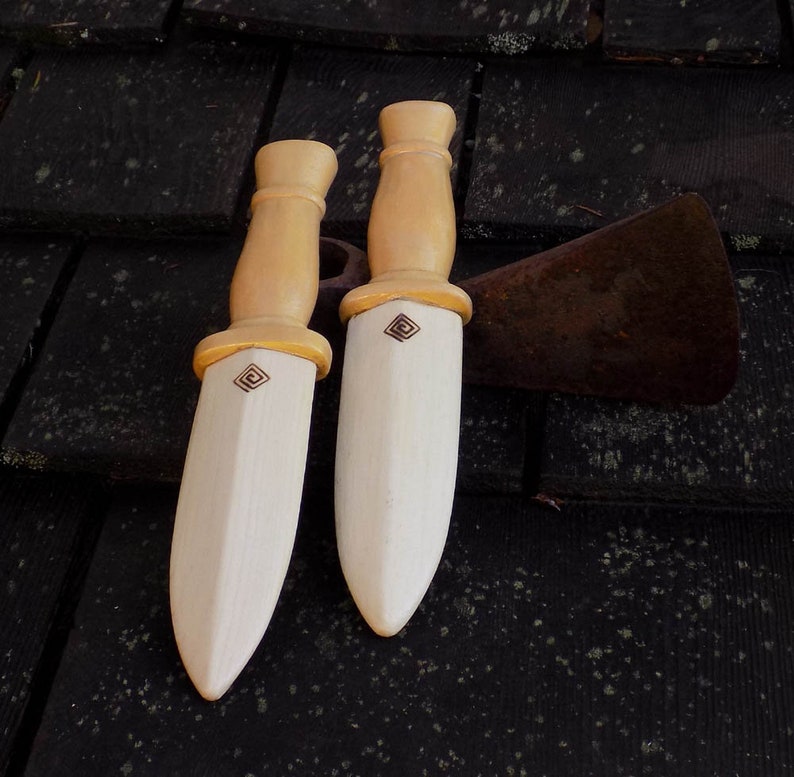 GOLDEN Peter Pan Wood Toy Dagger Etsy