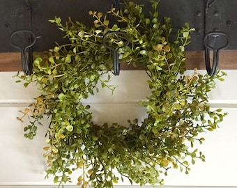Farmhouse Faux Greenery Wreath | Baby Grass Wreath|Pepper Grass Wreath| Farmhouse Wreath |Small Wreath | Farmhouse Decor