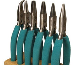 Wubber Plier Set With Stand (6 Pliers) (PL6098)