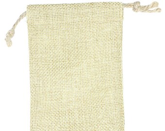 Burlap Drawstring Pouches 3" x 4" (Pkg of 36) (DBX3203)