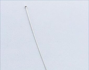 Head Pin Sterling Silver 3"x.020" (24ga/.5mm)(Pkg of 10) (807S-08)