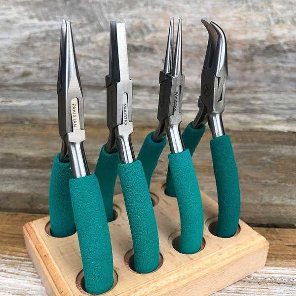 Baby Wubbers Quad Set - 4 Pliers in Wood Stand  (PL6093)