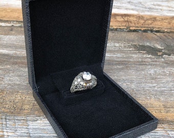 engagement ring in a box