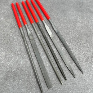 Economy Needle File Set with PVC Handles - Medium cut - 5-1/2&quot; (6pcs)  (FI6003)