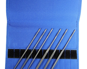 Grobet Needle File Set 0 Cut - 5-1/2" with Pouch (6 Pcs)  (FI6700)