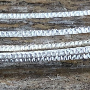 Sterling Silver Round Sparkle Pattern Wire (SPW35)