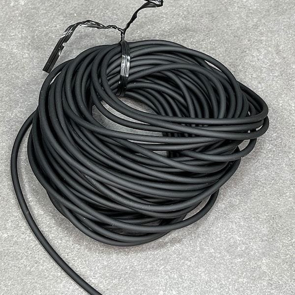 Rubber Necklace Cord 3mm Black *Choose Length* (950-BK) **CLOSEOUT**