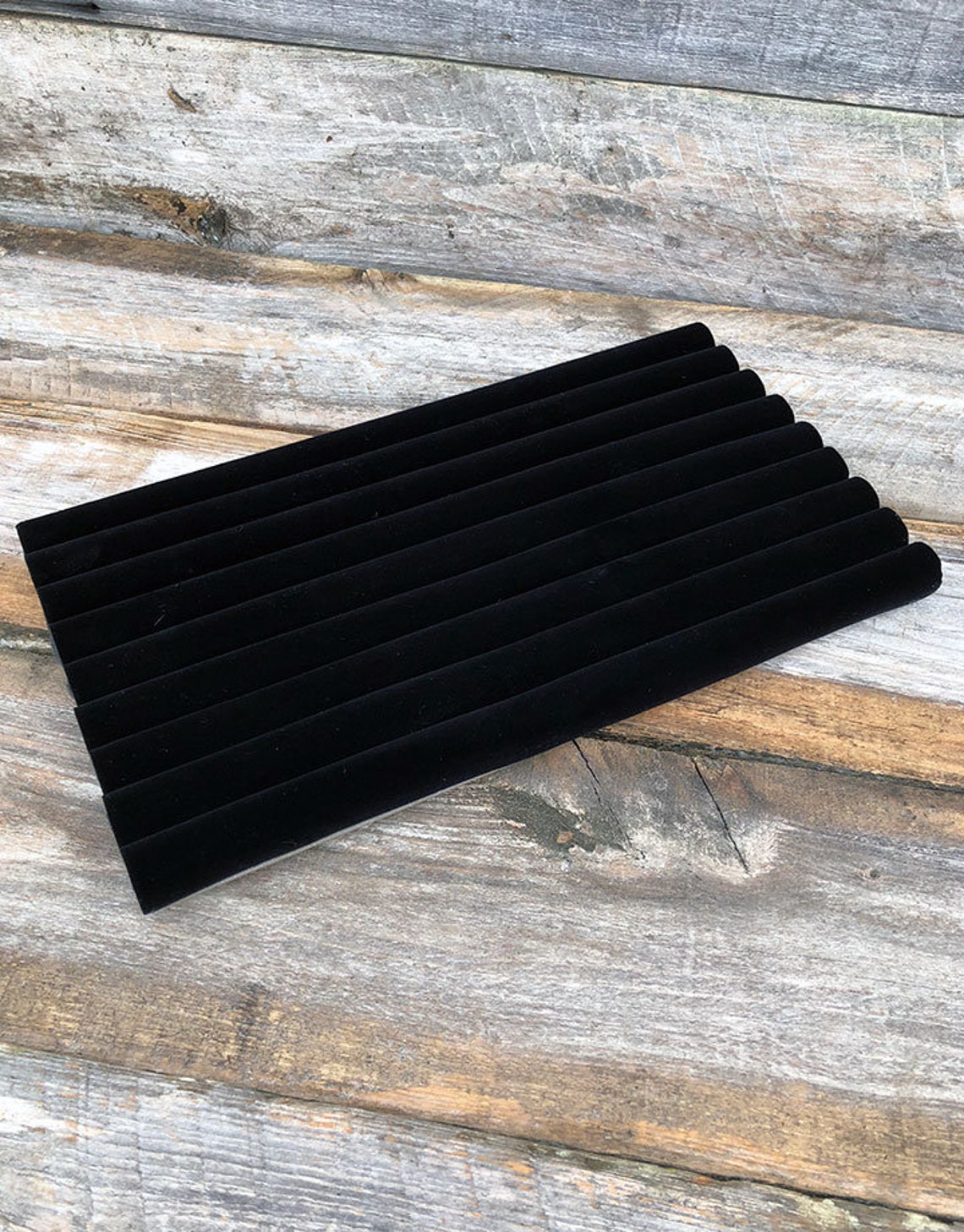 Black Value Velvet Ring Tray Insert Continuous Slot 141/8 x Etsy