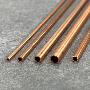 Copper Round Tube 12&quot; long (CRTXX) **Choose Size**