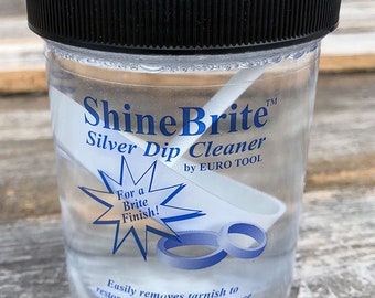 Sterling Silver Dip Cleaner Tarnish Remover 925 Jewelry Solution 8oz with  Basket