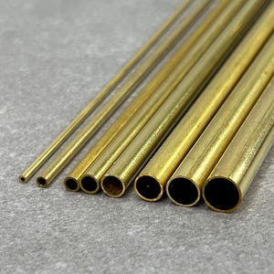 Brass Round Tubes 12&quot; long (BRT0X) **Choose Size**