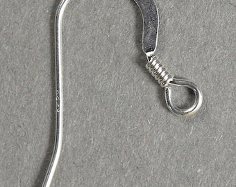 Earwire 18mm Long Sterling Silver .030" Wire (Pkg of 10) (803S-06)