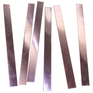 Copper Bracelet Blank 24ga 6&quot; x 1/2&quot; (Pkg of 12) (CS24-6x1/2)