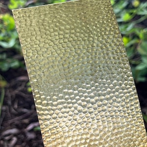 Pattern Brass Sheet &quot;Hammered #0&quot; 2-1/2&quot; wide 24ga (Choose length) (BSP200)