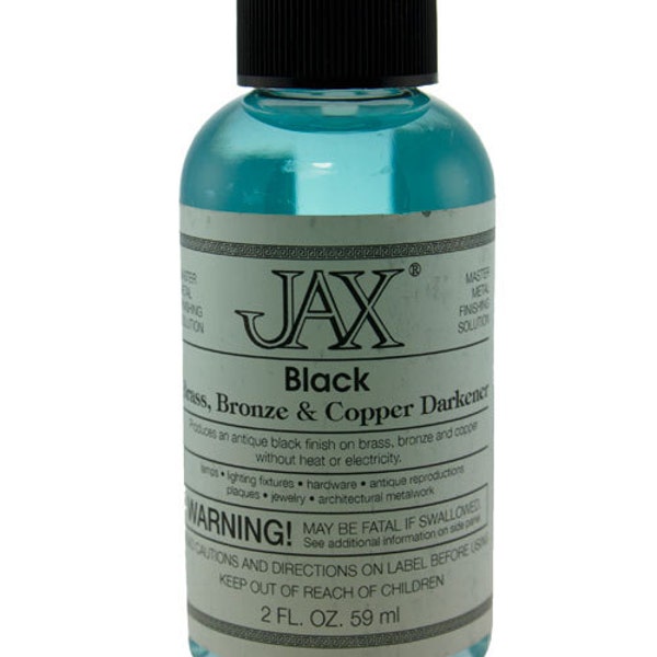 Jax Black Darkener for Copper, Brass & Bronze 2oz Bottle  (PM9004)
