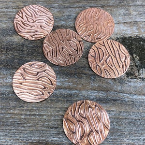 1&quot; Copper Pattern Discs &quot;Mega Fingerprint&quot; Pkg of 6 (CSP640)