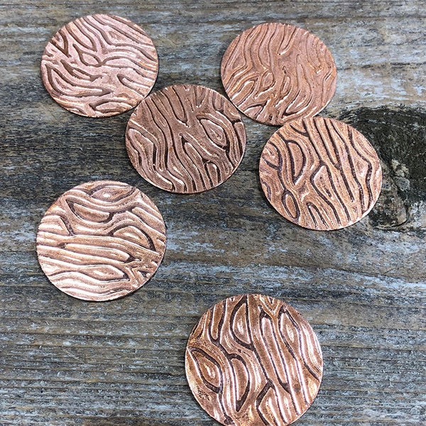 1" Copper Pattern Discs "Mega Fingerprint" Pkg of 6 (CSP640)