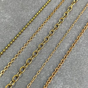 Brass Chain by the Foot (800BR-XX) **Choose Design**