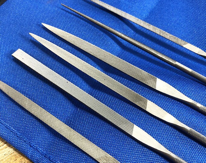 Grobet Needle File Set 2 Cut 51/2 With Pouch 6 Pcs FI6702 Etsy