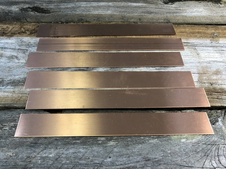 Copper Thin Metal Strips EXACTLY 9x1/2 Laser Cut 16oz Raw Copper Blank 