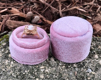Round Velvet Ring Tube Box Pink (each) (DBX6200P)