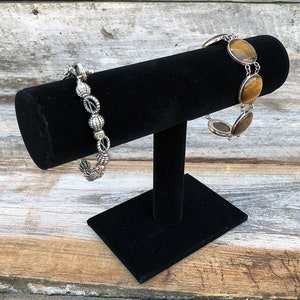 Economy Black Velvet Bracelet T Bar  7-1/8&#39;&#39; W x 5-1/8&#39;&#39; W (DBR1199)